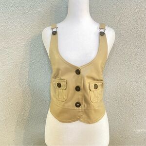 New Look Beige Buttoned Vest